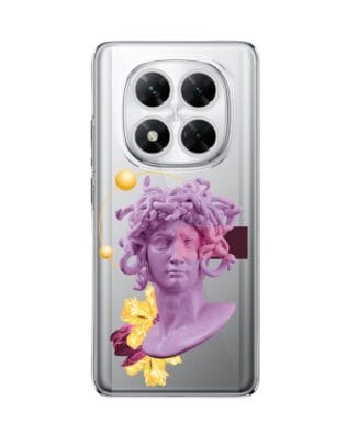 Etui do Xiaomi POCO X7 przeźroczyste, silikonowe Flexi, antyczna figura, meduza