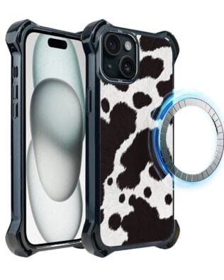Etui do iPhone 15 IBIZU DropGuard Ultra z MagSafe, Zew Natury, Polska krowa