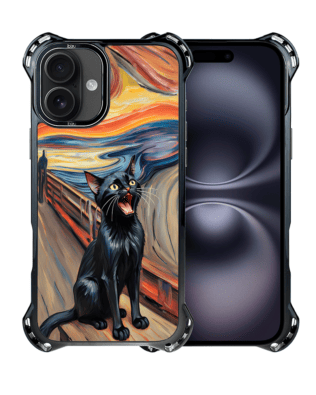 Etui iPhone 16 IBIZU DropGuard Ultra z MagSafe, Edvard Munch, krzyk kota