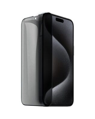 Szkło prywatyzujące z czarną ramką do iPhone 15 Pro Max