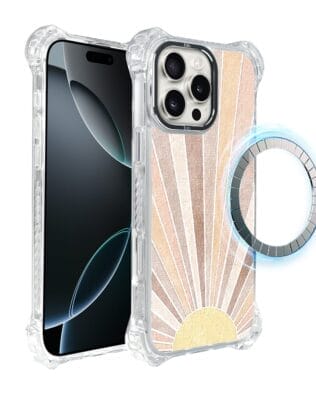 Etui do iPhone 16 Pro IBIZU DropGuard Ultra z MagSafe, Boho, Wschód słońca