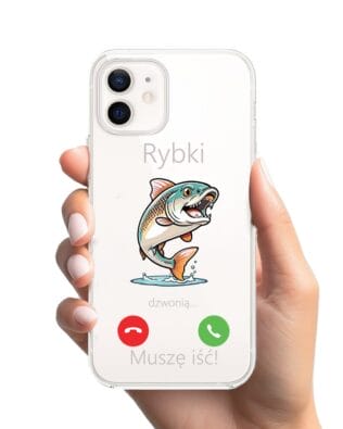 Etui do iPhone 12 Mini, przeźroczyste, silikonowe Flexi, rybki dzwonią