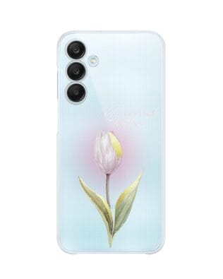 Etui do Samsung Galaxy M35 5G przeźroczyste, silikonowe Flexi, kwiaty, tulipan