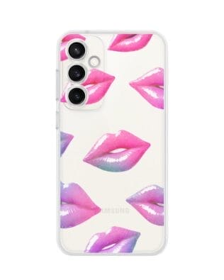 Etui do Samsung Galaxy S23 FE 5G przeźroczyste, silikonowe Flexi, hologramowe usta