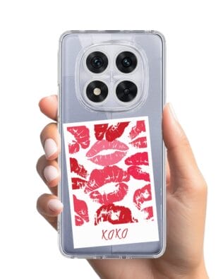 Etui do Xiaomi Redmi Note 14 Pro 5G przeźroczyste, silikonowe Flexi, pocałunki, polaroid
