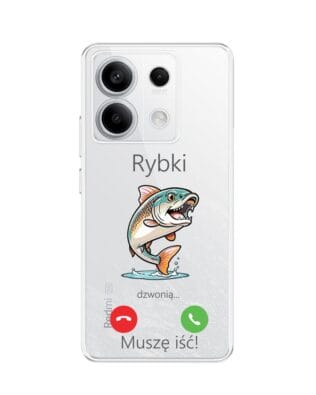 Etui do Xiaomi Redmi Note 13 Pro 5G przeźroczyste, silikonowe Flexi, rybki dzwonią