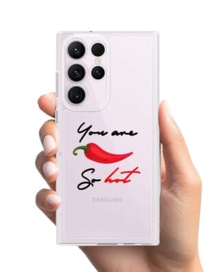 Etui do Samsung Galaxy S23 Ultra przeźroczyste, silikonowe Flexi, papryczka chilli