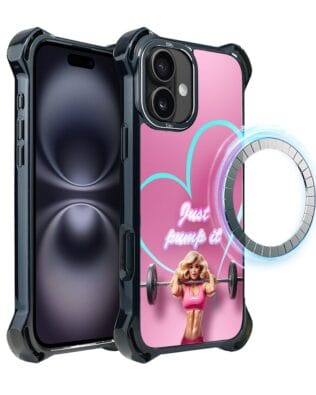 Etui do iPhone 16 Plus IBIZU DropGuard Ultra z MagSafe, #Move, Pump it love