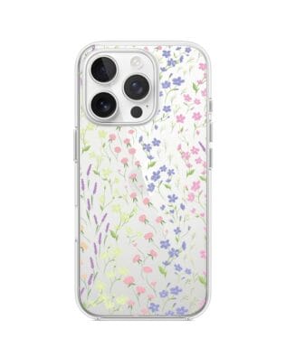 Etui do iPhone 13 Pro Max przeźroczyste, silikonowe Flexi, kwiaty polne