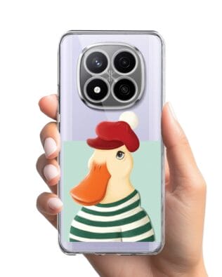 Etui do Xiaomi Redmi Note 14 Pro Plus 5G przeźroczyste, silikonowe Flexi, kaczuszka