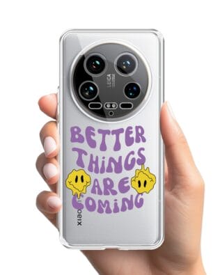 Etui do Xiaomi 14 Ultra przeźroczyste, silikonowe Flexi, Better Things Are Coming