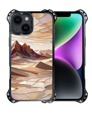 Etui do iPhone 14 IBIZU DropGuard Ultra z MagSafe, Barwy Szkła, Pustynny spokój