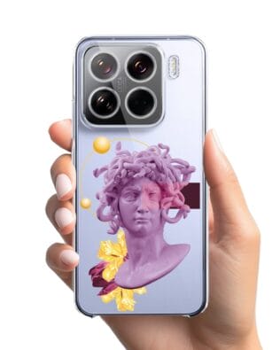 Etui do Xiaomi 15 przeźroczyste, silikonowe Flexi, antyczna figura, meduza