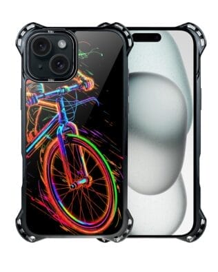 Etui do iPhone 15 Plus IBIZU DropGuard Ultra z MagSafe, #ElectroMove, Rowerowa wibracja