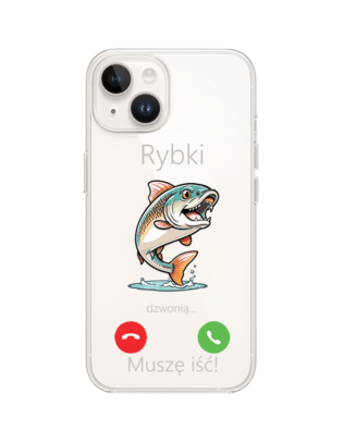 Etui do iPhone 13 Mini, przeźroczyste, silikonowe Flexi, rybki dzwonią