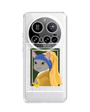 Etui do Xiaomi 15 Ultra przeźroczyste, silikonowe Flexi, kotek z kurczakiem