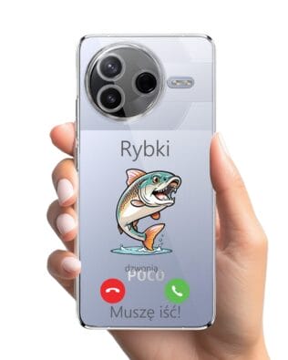 Etui do Xiaomi POCO F7 Pro przeźroczyste, silikonowe Flexi, rybki dzwonią