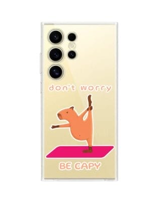 Etui do Samsung Galaxy S24 Ultra przeźroczyste, silikonowe Flexi, kapibara