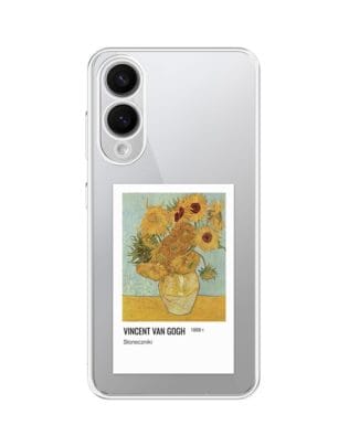 Etui do Samsung Galaxy S25 Edge przeźroczyste, silikonowe Flexi, słoneczniki Van Gogh