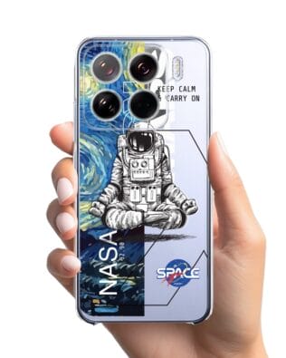 Etui do Xiaomi 15 przeźroczyste, silikonowe Flexi, Keep Calm in Cosmos