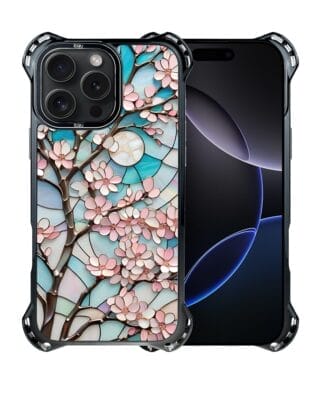 Etui do iPhone 16 Pro IBIZU DropGuard Ultra z MagSafe, Barwy Szkła, Księżycowa Wiśnia