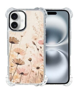 Etui iPhone 16 IBIZU DropGuard Ultra z MagSafe, Boho, Kwiatowa łąka