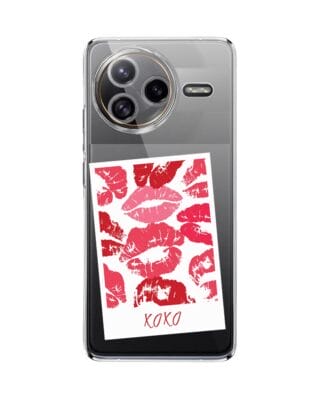 Etui do Xiaomi POCO F7 Ultra przeźroczyste, silikonowe Flexi, pocałunki, polaroid