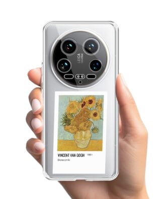 Etui do Xiaomi 14 Ultra przeźroczyste, silikonowe Flexi, słoneczniki