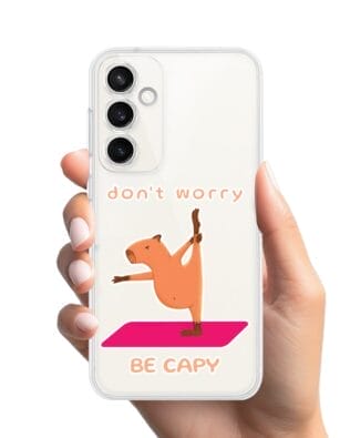 Etui do Samsung Galaxy S23 FE 5G przeźroczyste, silikonowe Flexi, kapibara