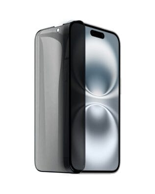 Szkło prywatyzujące z czarną ramką do iPhone 16 Plus