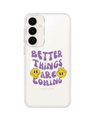 Etui do Samsung Galaxy S23 z MagSafe przeźroczyste, silikonowe Flexi, Better Things Are Coming