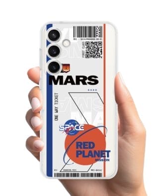 Etui do Samsung Galaxy S23 Plus przeźroczyste, silikonowe Flexi, bilet na Mars