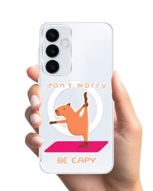 Etui do Samsung Galaxy A35 5G z MagSafe przeźroczyste, silikonowe Flexi, kapibara