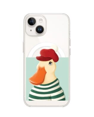 Etui do iPhone 13 z MagSafe przeźroczyste, silikonowe Flexi, kaczuszka
