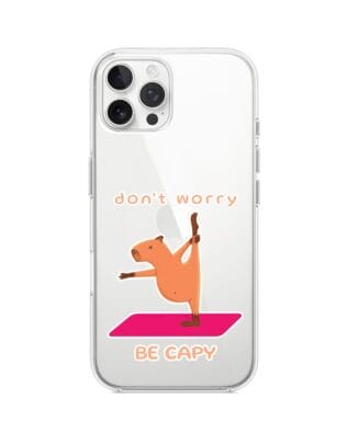 Etui do iPhone 12 Pro przeźroczyste, silikonowe Flexi, kapibara