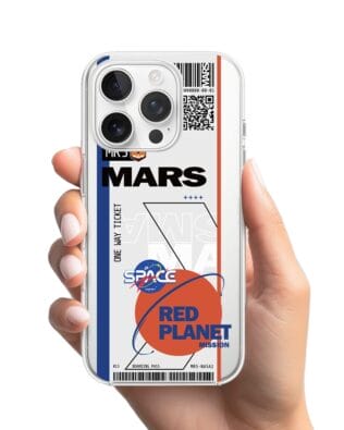 Etui do iPhone 15 Pro przeźroczyste, silikonowe Flexi, bilet na Mars