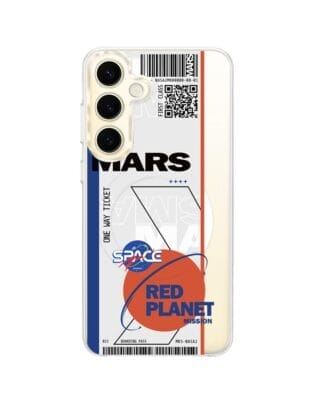 Etui do Samsung Galaxy S24 Plus z MagSafe przeźroczyste, silikonowe Flexi, bilet na Mars