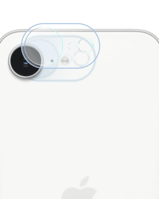 Osłona ze szkła hartowanego 9H na cały aparat, kamerę do iPhone 16e, przeźroczyste