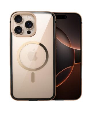 Etui do iPhone 16 Pro Max IBIZU Elite Skin z MagSafe, metalowa ramka, tytan pustynny