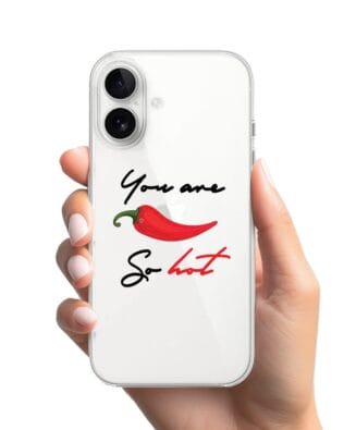 Etui do iPhone 16 przeźroczyste, silikonowe Flexi, papryczka chilli