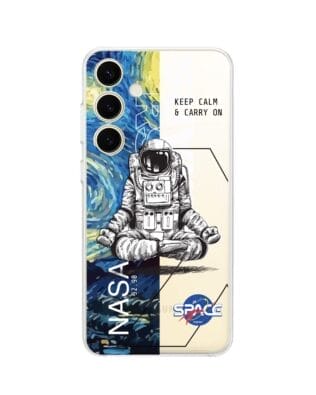 Etui do Samsung Galaxy S24 Plus przeźroczyste, silikonowe Flexi, Keep Calm in Cosmos
