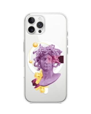Etui do iPhone 12 Pro z MagSafe przeźroczyste, silikonowe Flexi, antyczna figura
