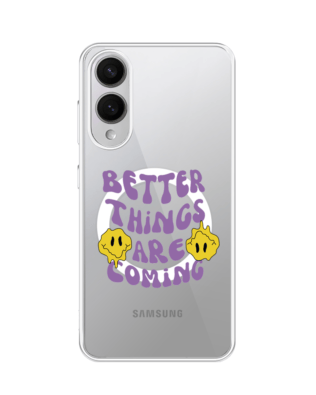 Etui do Samsung Galaxy S25 Edge z MagSafe przeźroczyste, silikonowe Flexi, Better Things Are Coming