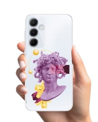 Etui do Samsung Galaxy A35 5G przeźroczyste, silikonowe Flexi, antyczna figura
