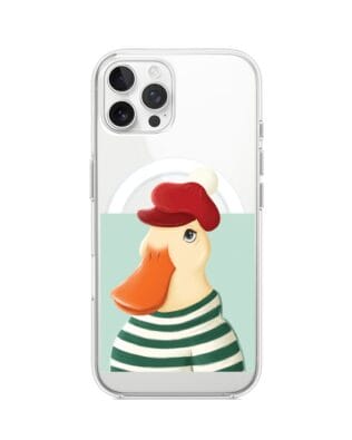 Etui do iPhone 12 Pro z MagSafe przeźroczyste, silikonowe Flexi, kaczuszka