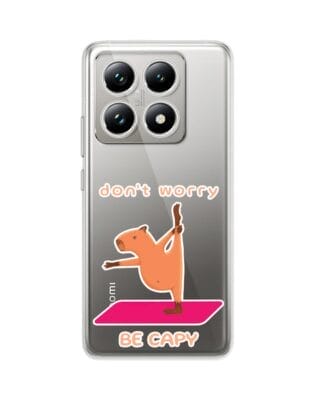 Etui do Xiaomi 14T Pro przeźroczyste, silikonowe Flexi, kapibara