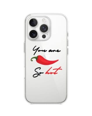 Etui do iPhone 15 Pro Max przeźroczyste, silikonowe Flexi, papryczka chilli