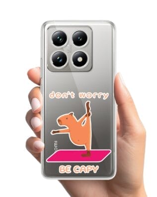 Etui do Xiaomi 14 Pro przeźroczyste, silikonowe Flexi, kapibara
