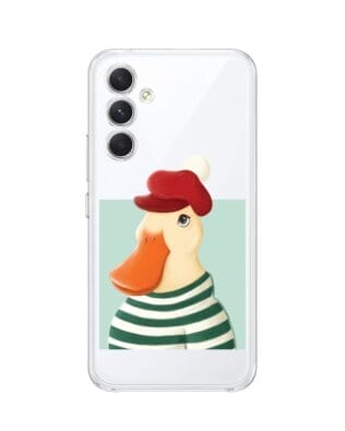 Etui do Samsung Galaxy A54 5G przeźroczyste, silikonowe Flexi, kaczuszka