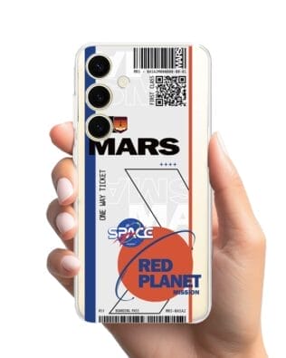Etui do Samsung Galaxy S24 Plus przeźroczyste, silikonowe Flexi, bilet na Mars
